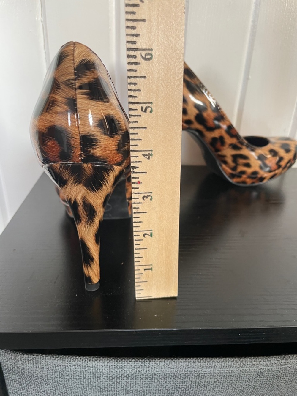 Worthington Leopard Print Patent High Heel Pumps - Brown/Black size 6 - Picture 5 of 6